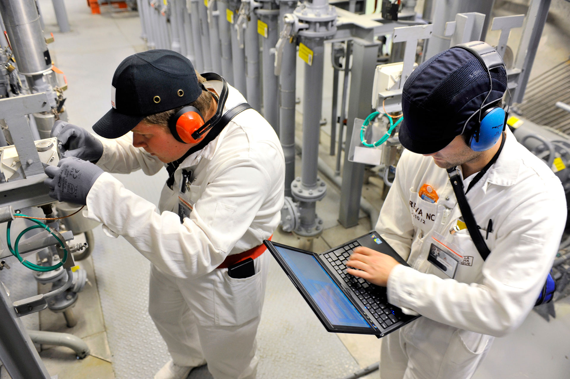 Opérations de maintenance sur le site de la Hague