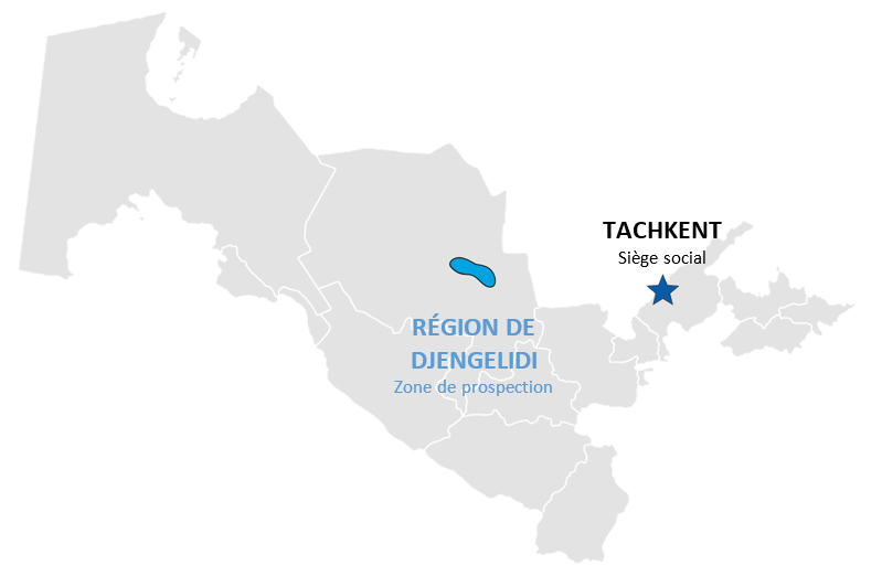 Carte situant TACHKENT Ouzbékistan